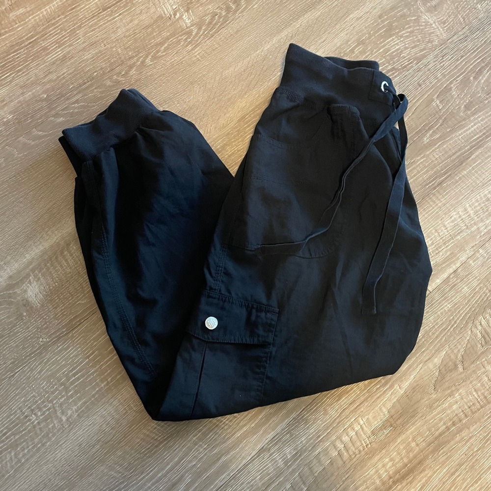 MoFiz Mens Cargo Jogger Pants Medium Black Nylon Blend Hiking Outdoor Casual